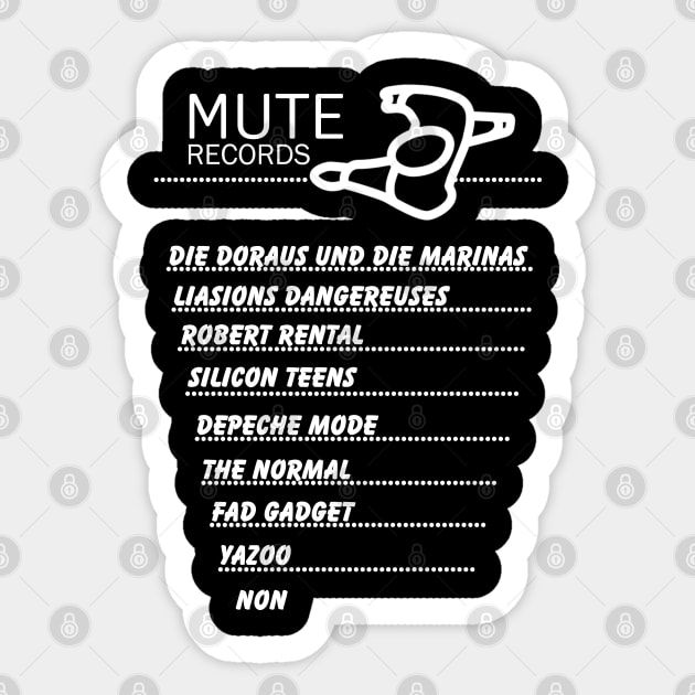 Mute Records Bands Sticker by poppersboutique